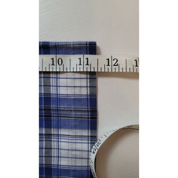 Alexander Julian No Iron Button Down Blue Plaid Shirt in XL - Picture 5 of 7